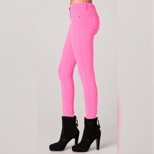 Abercrombie & Fitch Y2K neon pink low rise skinny jeans